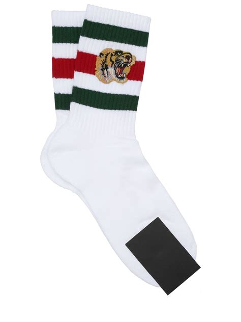 gucci tiger applique socks